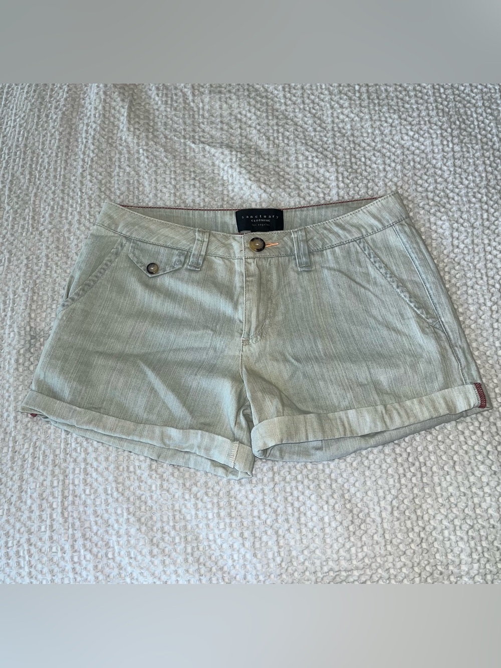 Sanctuary Women's Shorts Light Wash Denim 100% Cotton Sz 27